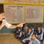 Mottainai Caravan - Library on Wheels' travelling to different locations for conducting Storytelling sessions through the 'Picture Book' and promoting reading habits among children