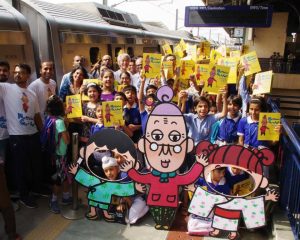 Spreading the Joy of Reading through the joy of Riding '- A unique Storytelling and Environmental awareness Session with the school children inside a stationary Metro on the occasion of  World's Envirnment Day.