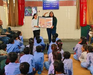 Storytelling sessions with children on the concept of 4R- Respect,Reduce, Recyle and Reuse in collaboration with Subhakshika Educational Society